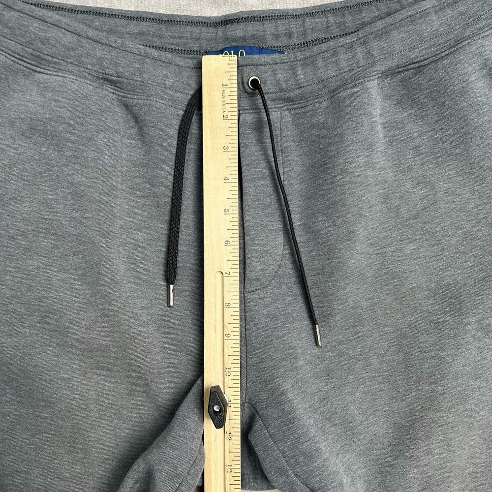 Polo Ralph Lauren Shorts Mens XL Gray Sweat Double Knit Tech Fleece Pony - Picture 7 of 9